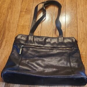 Brown Genuine Leather Shoulder Bag Slouchy Hobo Tote 16x11 P-002